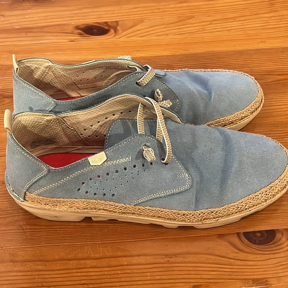 OnFoot Blue Suede Perforated Lace Up Sneakers made in Spain eu 42 - Picture 5 of 12